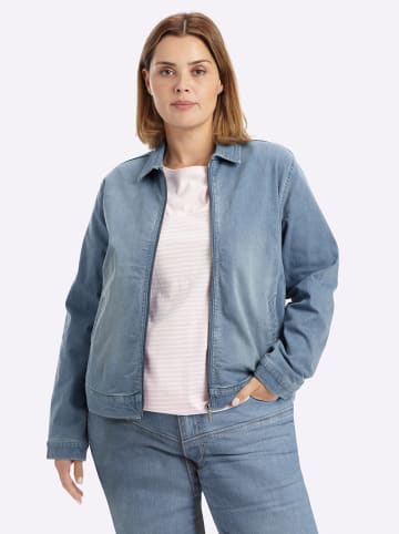 sheego Jeansblazer in blue-bleached