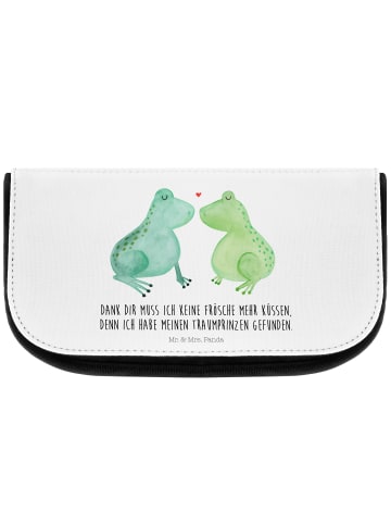 Mr. & Mrs. Panda Kosmetiktasche Frosch Liebe mit Spruch in Weiß