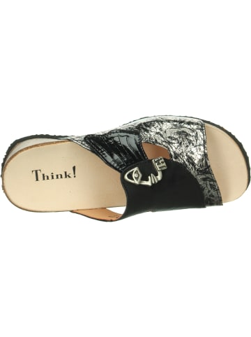 Think! Tieffußbett Pantolette MIZZI DAMEN in Silver/Kombi