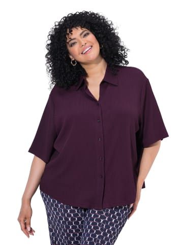 Ulla Popken Hemdbluse in dunkle pflaume