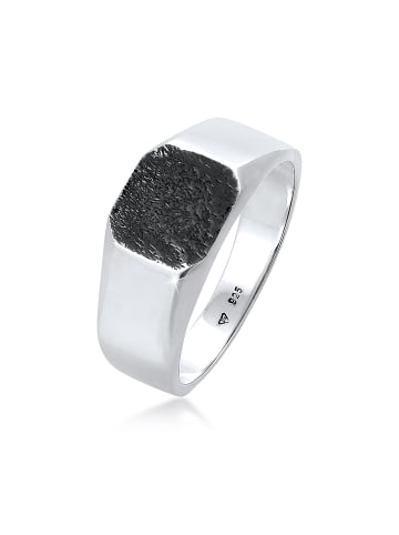 KUZZOI Ring 925 Sterling Silber Siegelring in Zweifarbig