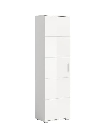 xonox.home Garderobenschrank  (B/H/T: 55x191x37 cm) in weiß und weiß Hochglanz