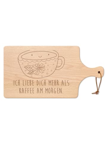 Mr. & Mrs. Panda Frühstücksbrett Kaffee Tasse mit Spruch in Transparent