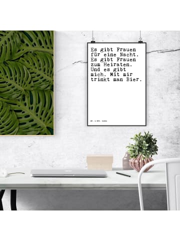 Mr. & Mrs. Panda Poster Es gibt Frauen für... mit Spruch in Weiß