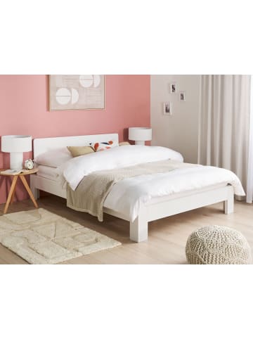 Beliani Doppelbett ROYAN in Weiß - (W) 147 x (H) 81 x (L) 207 cm