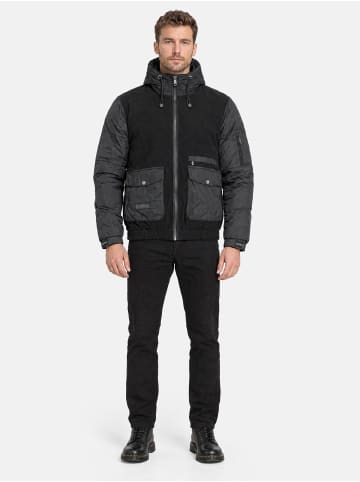 Winterjacke "A828" - mit Kapuze - in Schwarz