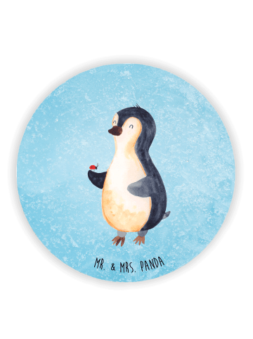 Mr. & Mrs. Panda Kühlschrankmagnet Pinguin Marienkäfer ohne Spruch in Eisblau