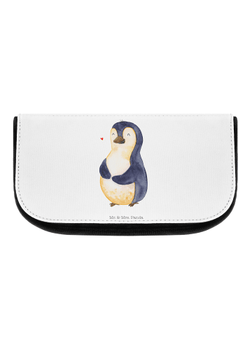 Mr. & Mrs. Panda Kosmetiktasche Pinguin Diät ohne Spruch in Weiß