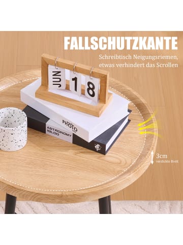 ABRIHOME Minimalistischer Runder Couchtisch, 55x60 cm