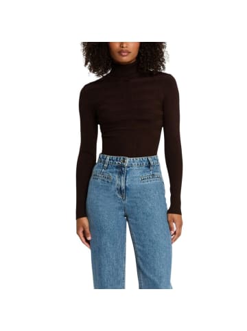 Morgan de Toi Braun Viskose Rollkragenpullover