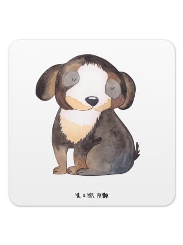 Mr. & Mrs. Panda Untersetzer Hund Entspannen ohne Spruch in Weiß