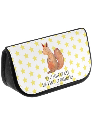 Mr. & Mrs. Panda Make-Up Tasche Einhorn Glauben mit Spruch in Weiß