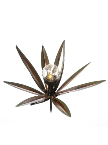 MARELIDA LED Solar Gartenstecker Blume Seerose H: 39cm in grün