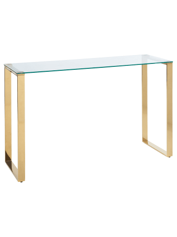 Beliani Konsolentisch TILON in Transparent/Gold - (W) 120 x (H) 75 x (L) 40 cm