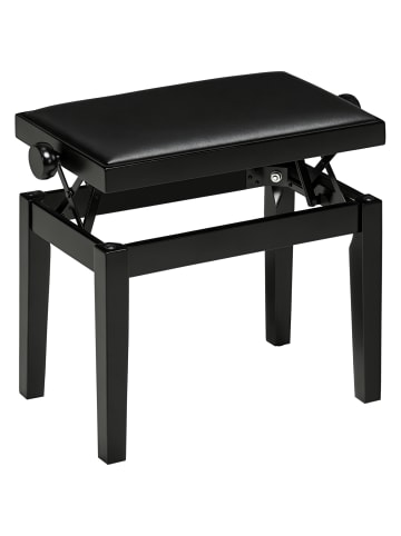 HOMCOM Klavierhocker in Schwarz 63L x 33B x 56H cm