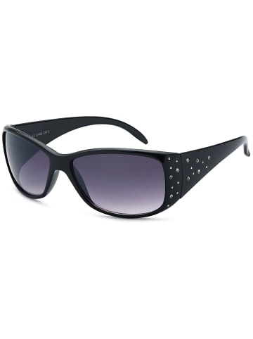 styleBREAKER Sonnenbrille in Schwarz / Grau-Violett Verlauf