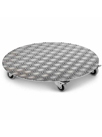Siena Garden Pflanzenroller Alu, rund 30 cm in silber