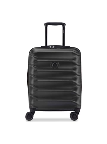 Delsey Meteor 4 Rollen Kabinentrolley 55 cm mit Dehnfalte deep black