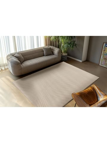Vivorum Wohnzimmer Teppich – Kurzflorteppich Kierk 325 in beige