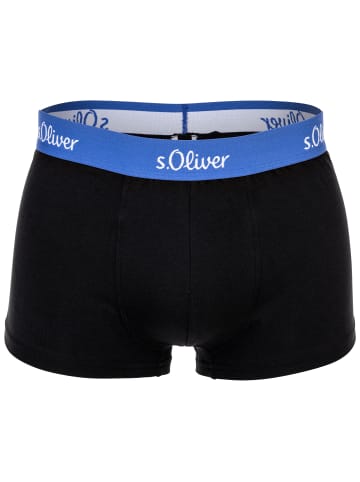 S. Oliver Boxershort 3er Pack in Schwarz Kontrast