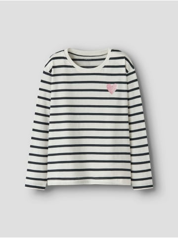 name it Langarmshirt mit Glitzerherz NKFTENISA in gardenia