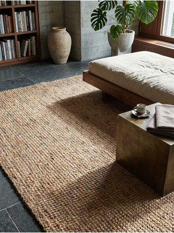 KADIMA DESIGN Naturfaser-Teppich Handgewebt ERME Jute Naturbelassen Modern in Natur-Multicolor