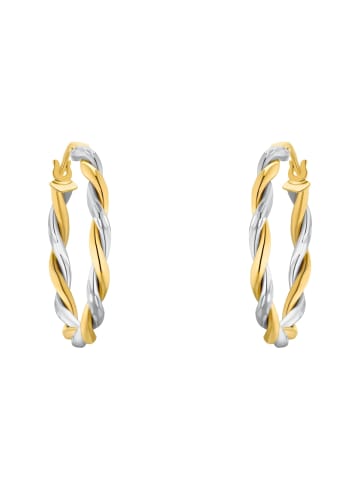 Amor Creolen Gold 375/9 ct, teilrhodiniert in Bicolor