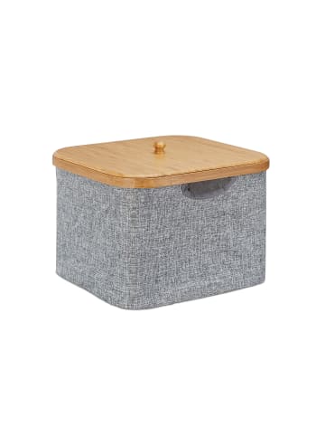 relaxdays 2 x Aufbewahrungskorb in Grau - (B)33 x (H)25 x (T)33 cm