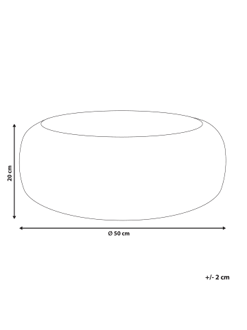 Beliani Pouf BACKAN in Beige - (W) 50 x (H) 20 x (L) 50 cm