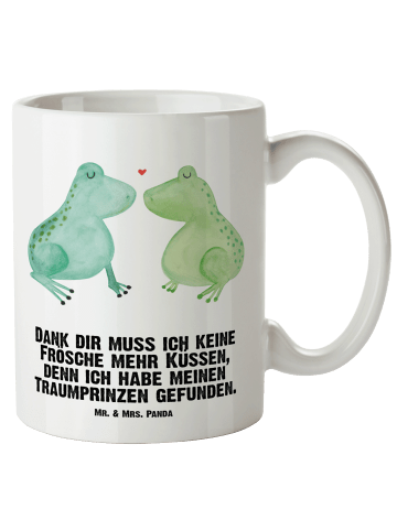 Mr. & Mrs. Panda Kaffeebecher Frosch Liebe mit Spruch in Weiß