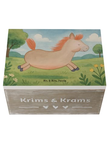 Mr. & Mrs. Panda Aufbewahrungsbox Pferd Springen Design ohne Spruch in Weiß