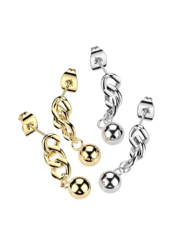 Bungsa Ohrstecker in Silber