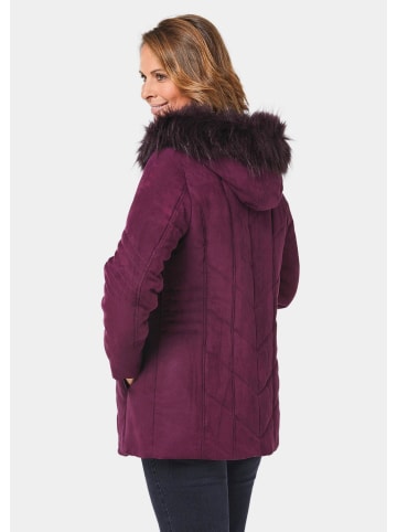 GOLDNER Kurzgröße:  Steppjacke Steppjacke mit Kapuze in pflaume