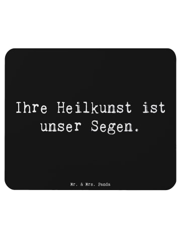 Mr. & Mrs. Panda Mauspad Spruch Arzt Segen mit Spruch in Schwarz