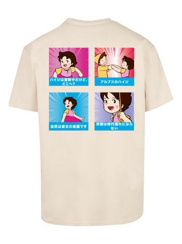 F4NT4STIC Heavy Oversize T-Shirt Heidi Logo Heroes of Childhood in sand