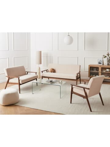 Beliani 3-tlg Sitzgruppe ESRUM in Beige/Braun