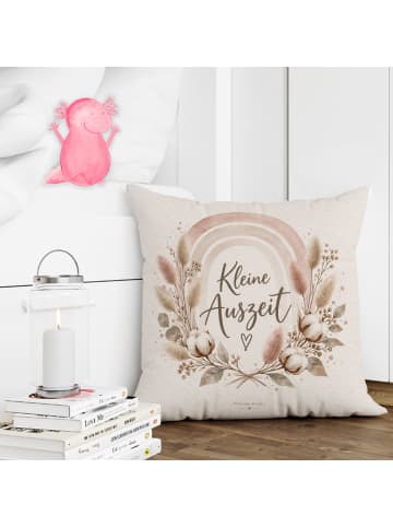 Mr. & Mrs. Panda Sofakissen 40x40 Boho-Hygge-Blumenarrangement P... in Weiß