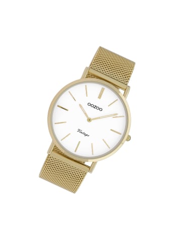 Oozoo Analog-Armbanduhr Oozoo Vintage Series gold groß (ca. 40mm)