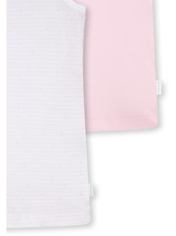 Schiesser Unterhemd / Tanktop Kids Girls Feinripp Organic Cotton in Weiß / Hellrosa
