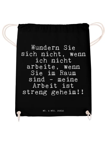 Mr. & Mrs. Panda gym tasche Wundern Sie sich nicht,... mit Spruch in Schwarz