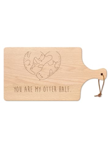 Mr. & Mrs. Panda Brotschneidebrett Otter Herz mit Spruch in Transparent