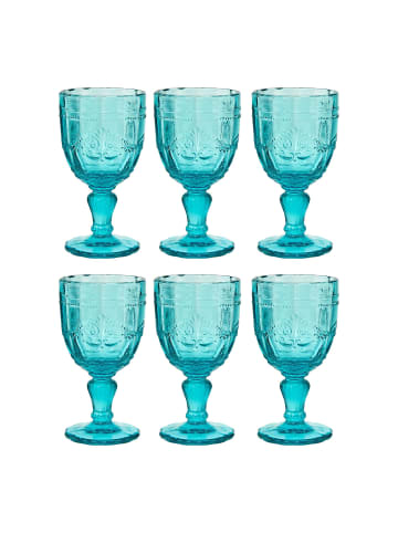 Butlers Weinglas VICTORIAN 6er-Set in Türkis