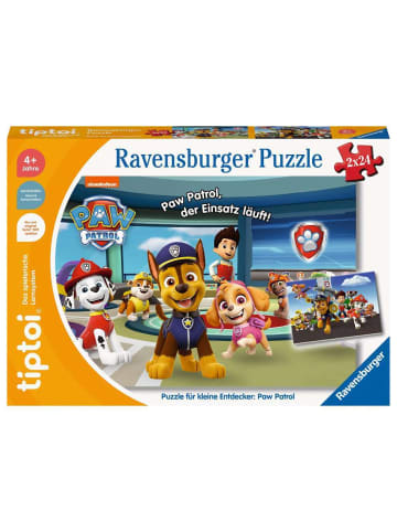 Ravensburger Beschäftigungsspiel Puzzle 24 Teile tiptoi® Puzzle für kleine Entdecker: Paw Patrol - 2x24 Teile Ab 4 Jahre in bunt