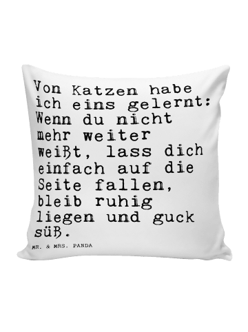 Mr. & Mrs. Panda Kuschelkissen Von Katzen habe ich... mit Spruch in Weiß