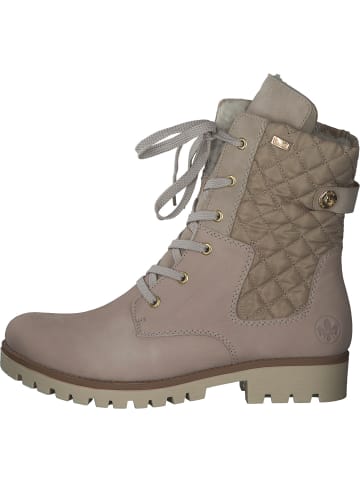 rieker Schnürstiefeletten in Cliff/Beige/Champignon