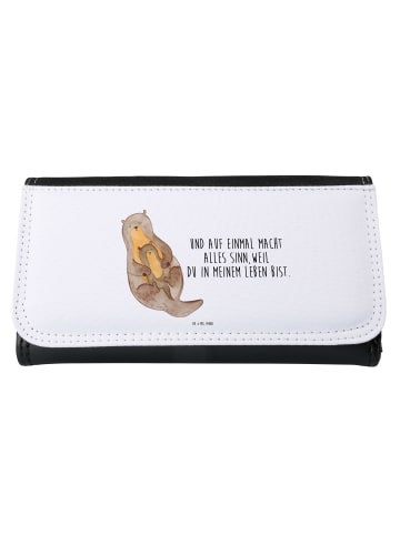Mr. & Mrs. Panda Portemonnaie für Damen Otter Kind mit Spruch in Weiß
