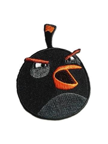 Catch the Patch Angry Birds Comc KinderApplikation Bügelbild inSchwarz