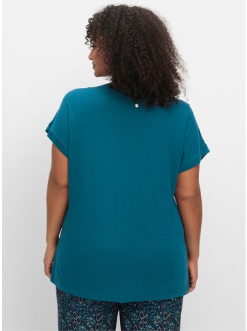 sheego T-Shirt in dunkelpetrol