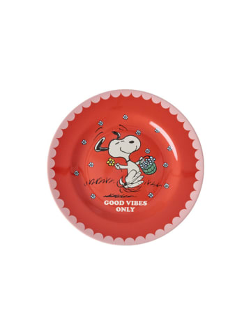 Rice Melamin Teller Snoopy in rot