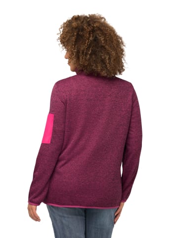 Ulla Popken Sweatjacke in fuchsia pink